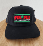 Blk on Blk Bud of California Trucker Hat