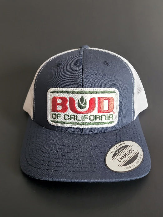 Navy/White Bud of California Trucker Hat